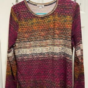 Large Fall sweater with shimmer